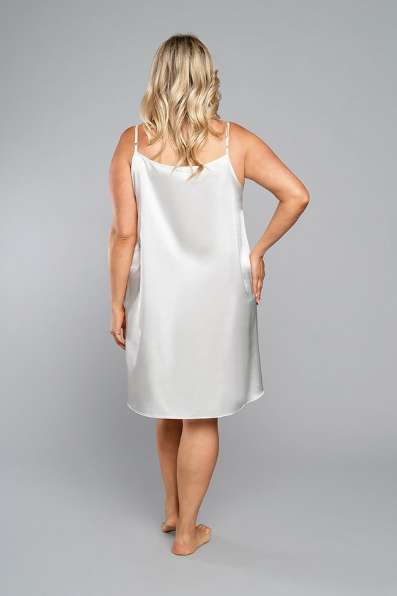 Camicia da notte Touch con cinturino stretto, corta Italia Fashion - ecrù