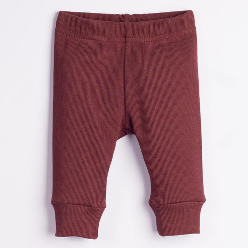 228019 Nicol FARMA Pantaloni neonato elasticizzati a coste marrone scuro