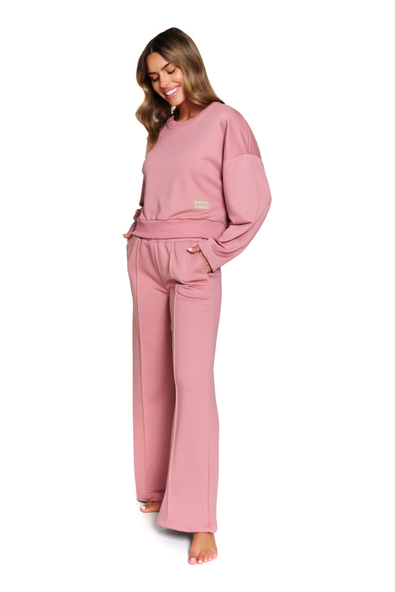 7360 Doctor Nap - Tuta donna in cotone con pantaloni larghi | Manifattura polacca - Rosa blush