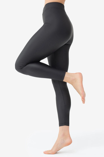 44123 Leggings New York 02 Gatta Black - Leggings coprenti in similpelle, Matowe, modellazione della silhouette