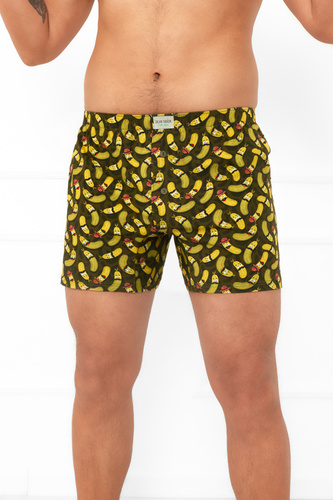 Maxim - Boxer da uomo larghi con stampa di cetrioli | Moda italiana