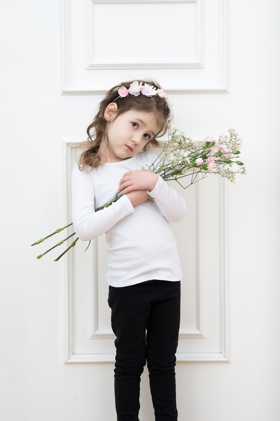 T-shirt Tosia per bambina, manica lunga - Moda italiana - bianco