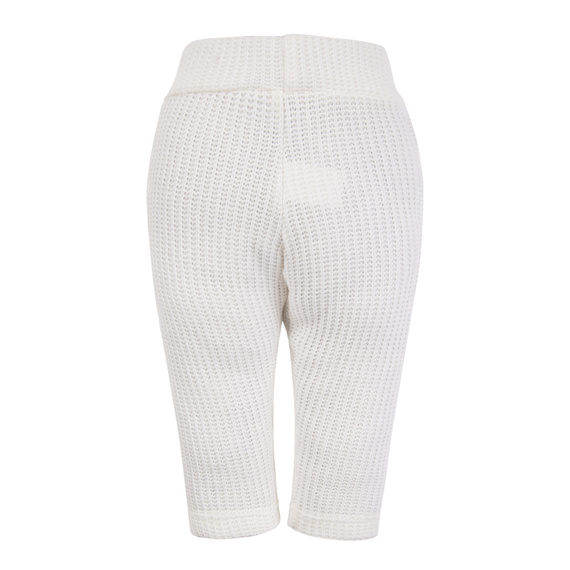 Leggings per neonati Fluffy Tails Eevi - maglione ecru, con fiocco in vita