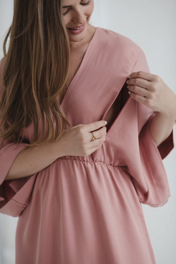 Mama Zen Milk&Love herbal rose - abito da gravidanza e allattamento in Tencel