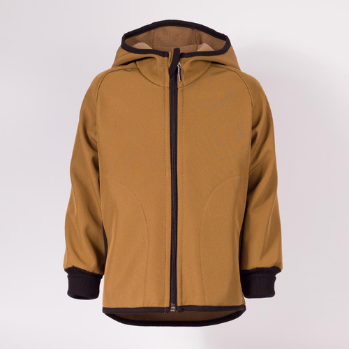 229003 Nicol Giacca softshell bambino con pile, cappuccio, riflettente - oliva