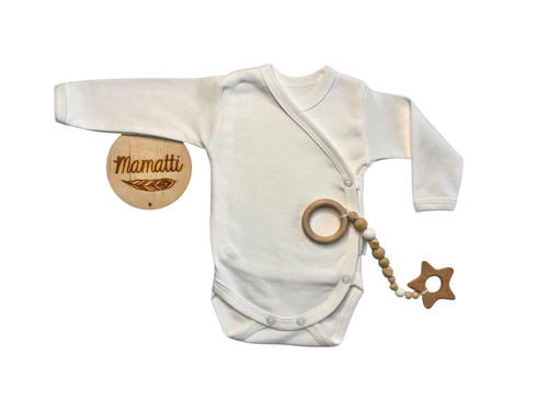 Body da neonato Mamatti BD14927 - 100% cotone | Manica lunga | OEKO-TEX | Qualità polacca