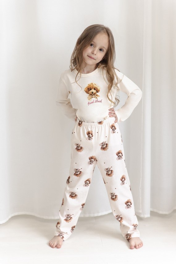 Pigiama bambina Taro 3648 Lumi color mora 100% cotone manica lunga