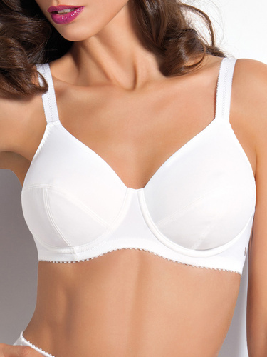 Donna 1962 Reggiseno morbido con ferretto in microfibra, cotone, bianco