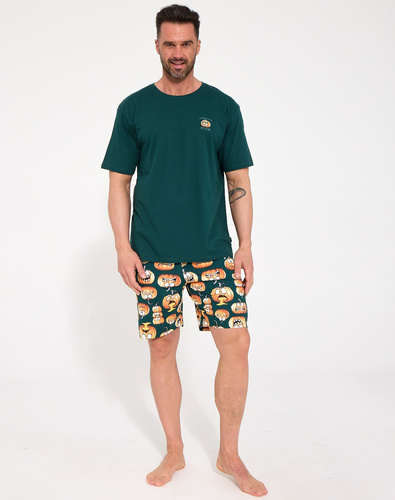 Pigiama Uomo Cornette 326/326 Pumpkin Club 2 100% Cotone Pantaloncini Corti
