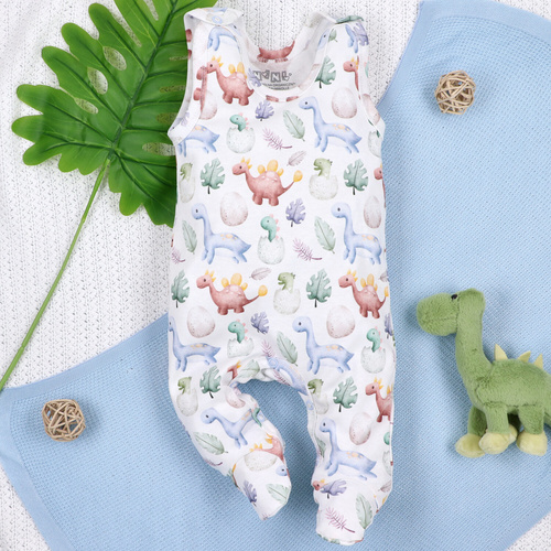ABN-5569 Tutina Dino Explorer Nini - cotone organico, allacciatura confortevole