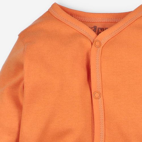Pigiama intero neonato NINI ABN-3964 arancione 100% cotone organico