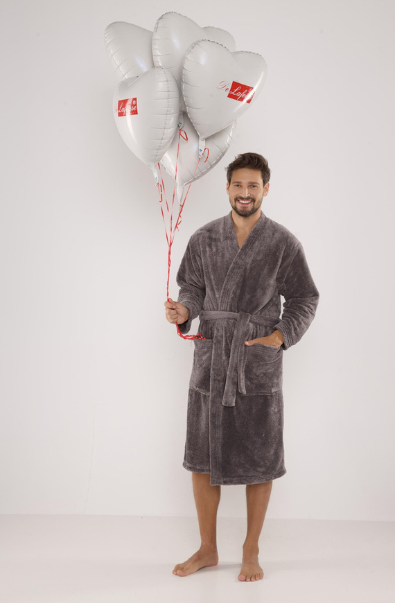 391 Accappatoio Hugo da uomo De lafense - grigio