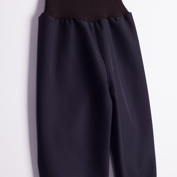 Nicol Pantaloni softshell bambini 229054 con pile, vita alta, polsini - blu scuro