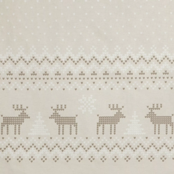 Biancheria da letto natalizia Luke Eurofirany beige - cotone ranforce, reversibile