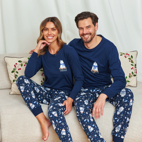 7338 Pigiama uomo Doctor Nap Cozy Bear - cotone, manica lunga e pantaloni