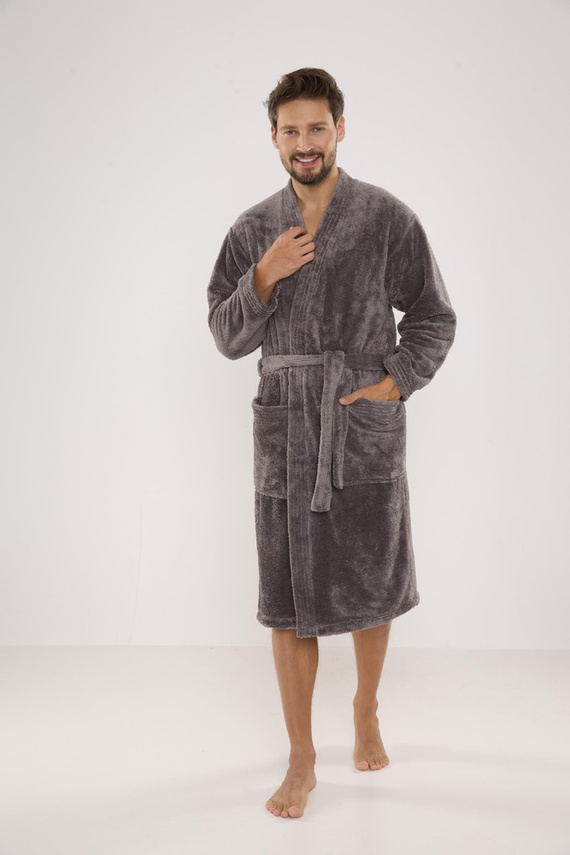 391 Accappatoio Hugo da uomo De lafense - grigio