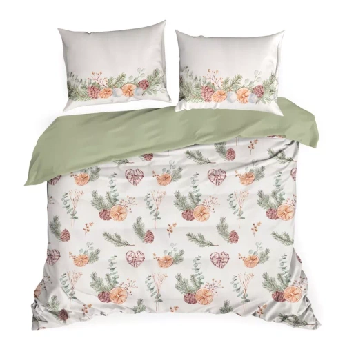 Biancheria da letto natalizia Orange Eurofirany in microfibra bianca con cerniera