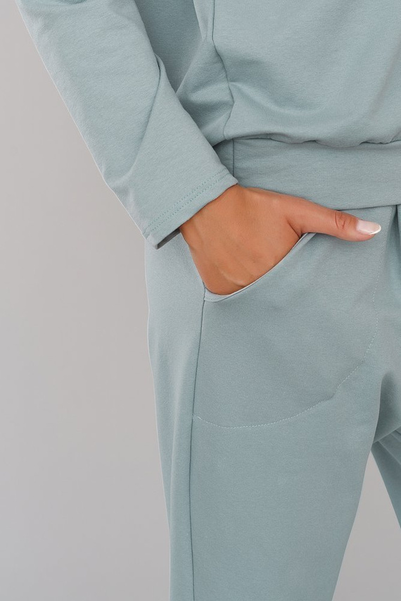 Karina Donna set manica lunga, pantaloni Moda Italiana - menta