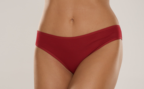 004 Limited Mutandine da donna De Lafense - classiche, vita bassa, viscosa - bordeaux