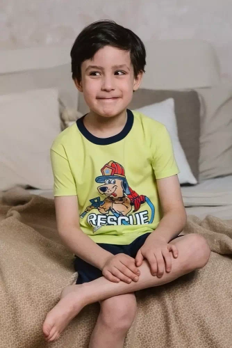 Remek Pigiama bambino a maniche corte, pantaloni Italian Fashion - verde