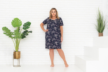 Evita camicia da notte a maniche corte Moda italiana - stampa