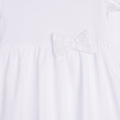 169392 Abito-corpo manica lunga Nicol - bianco, cotone, con pizzo