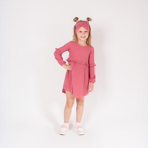 216167 Lala - Abito Nicol per bambina, cotone, manica lunga