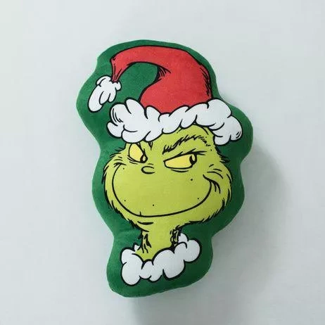 Cuscino Grinch JF24 35x23 verde morbido peluche Jerry Fabrics