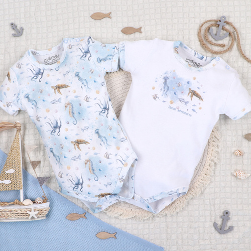 ABN-5447 Body in cotone organico Sea Of Joy di Nini - cotone organico, manica corta