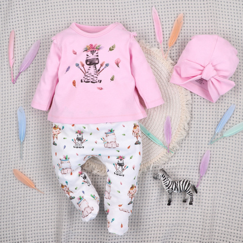 ABN-5541 Camicetta per bambini Nini Happy Animals in cotone biologico - cucitura senza nichel, produzione biologica, polacca