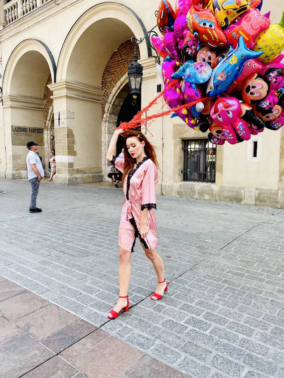 929 Kleoree Accappatoio da donna De Lafense - rosa