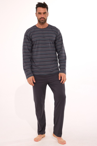 138/57 Pigiama da uomo Cornette Various | Cotone, a righe, manica lunga, confezionato