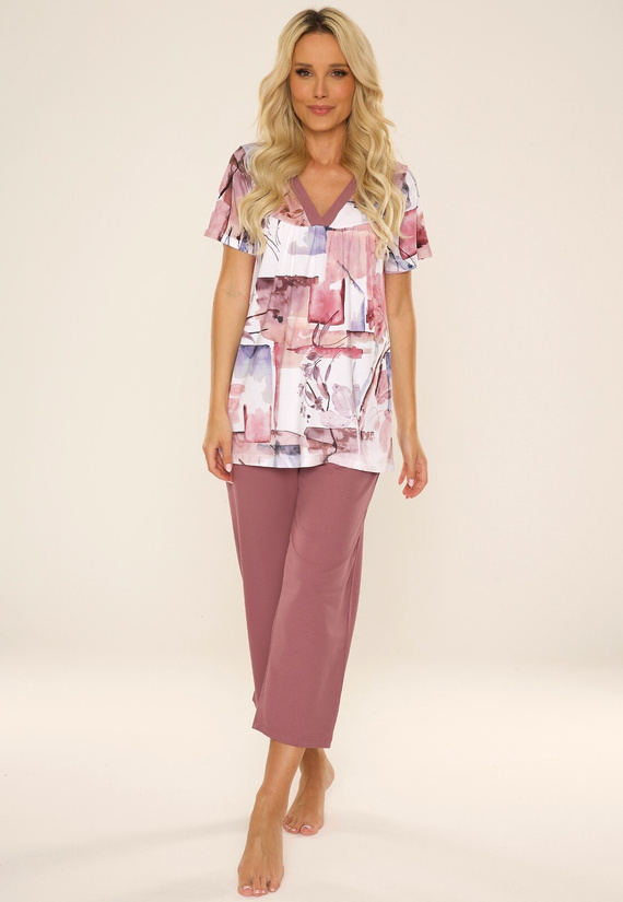 777 Viola Pigiama da donna De Lafense - bordeaux