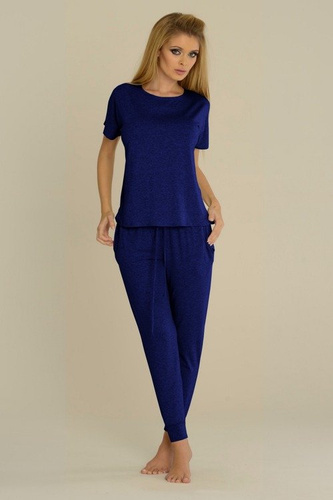 524 Pigiama da donna Paula De Lafense - blu marino