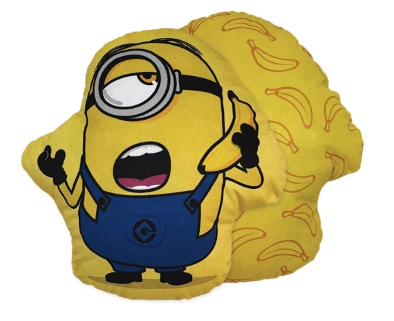 Cuscino Minionek Banana Calling JF24 35x33 giallo peluche