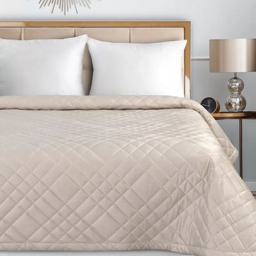 Ria 6 Copriletto decorativo in velluto Eurofirany crema