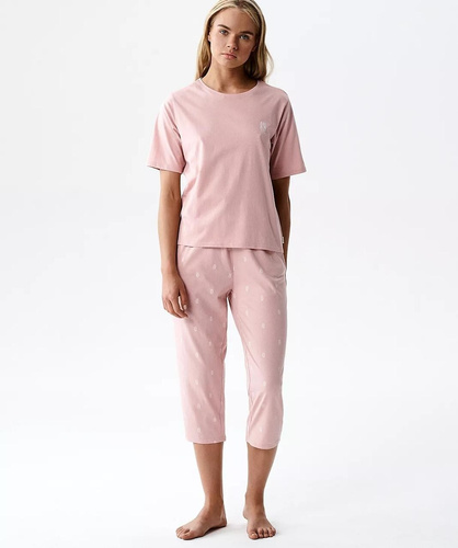 Pigiama donna Atlantic NLP-511 100% cotone comfort pantaloni 3/4