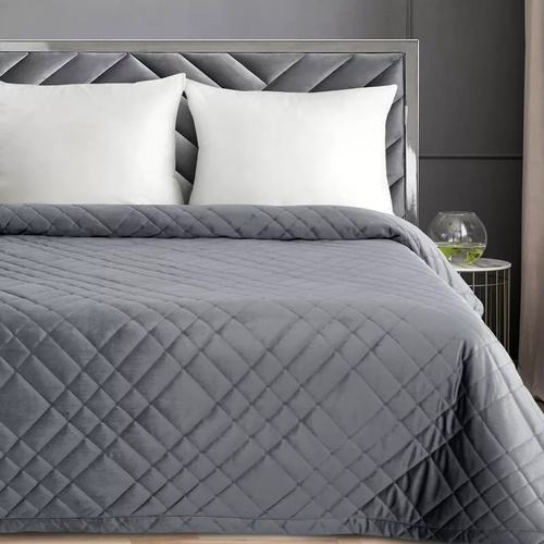 Ria 6 Copriletto decorativo in velluto Eurofirany acciaio