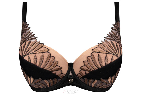 Reggiseno Unikat Evani full cup nero – sostegno stabile, tulle ricamato