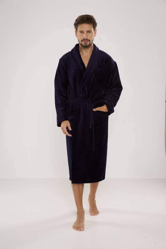 803 / 819 Vestaglia da uomo in spugna gemellare Forex - tutto blu navy (blu scuro)