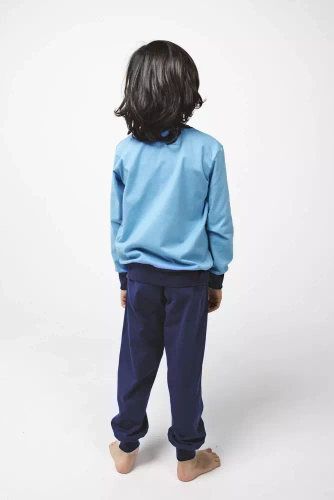 Remek Pigiama bambino manica lunga, pantaloni lunghi Moda italiana - blu