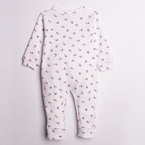 220032 Pagliaccetto neonato Nicol 100% cotone manica lunga con delicata stampa floreale