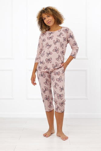 Italian Fashion Silano pigiama donna in cotone manica e pantaloni 3/4