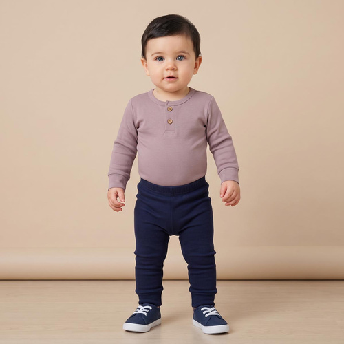 228021 Nicol FARMA Pantaloni neonato elasticizzati a coste blu navy