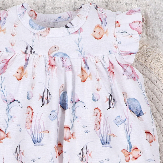 ABN-5481 Tutina per neonato Nini - cotone biologico, manica corta