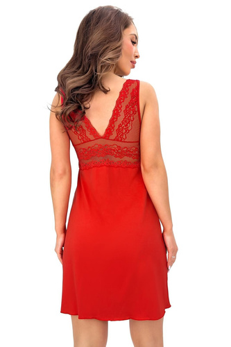 Koszulka nocna Donna Chantalle wiskoza koronka elegancka przed kolano czarna