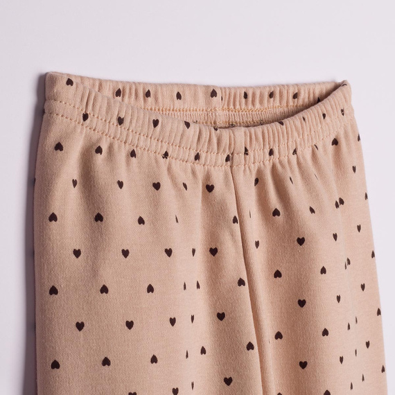 Nicol Hania 226036 Pigiama bambina 100% cotone Cuori Beige