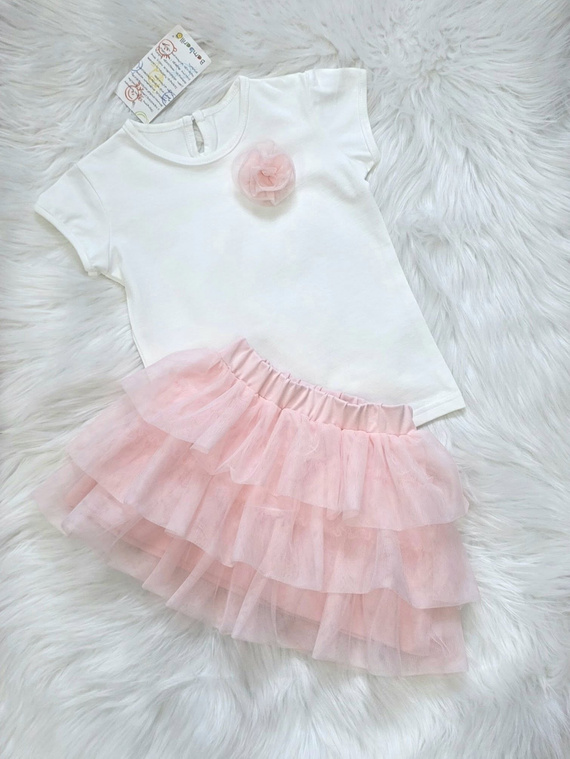 Gonna tulle bambina Bambarillo leggera elegante comoda per ogni giorno pink