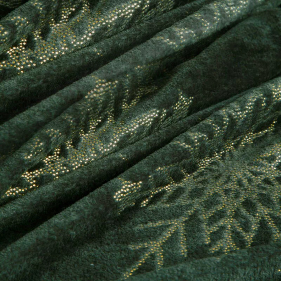 Coperta natalizia Eurofirany verde - morbido copriletto in microfibra, 240 g/m²