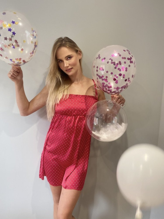 369 Camicia da notte Laurine - lampone